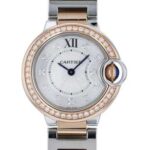 バロンブルー 28mm W3BB0009 ステンレス×ピンクゴールド シルバー文字盤 ダイヤインデックス