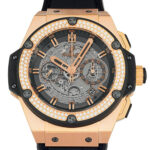 ウブロ キングパワー ウニコ キングゴールド ベゼルダイヤ 701.OX.0180.RX.1104