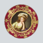 ドレスデン 絵皿 「貴婦人」