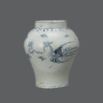 李朝 染付鳳凰文壺