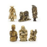 根付6点 人物像