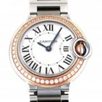 バロンブルー WE902079 ステンレス×ピンクゴールド シルバー文字盤 ダイヤベゼル