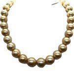 ミキモト ゴールデンパールネックレス 15ｍｍ～