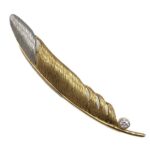 ミキモト フェザー ダイヤモンド ブローチ