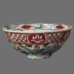 呉須赤絵 花鳥獅子文鉢