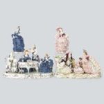 アイリッシュ ドレスデン 陶器人形4点