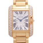 タンク アングレーズ SM WT100002 ピンクゴールド シルバー文字盤 ベゼルサイドダイヤ