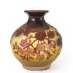 エミール・ガレ 桜文花瓶 H10cm