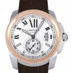 カリブル ドゥ カルティエ W7100039 ステンレス×ピンクゴールド ホワイト文字盤