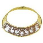 シェルカメオ ダイヤモンド チョーカー