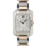 タンク アングレーズ SM WT100024 ステンレス×ピンクゴールド シルバー文字盤 11Pダイヤ