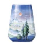 マイセン マイセン城と エベル河 花瓶