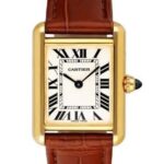 タンク ルイ カルティエ SM W1529856 イエローゴールド ホワイト文字盤