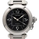 パシャC W31076M7 ステンレス ブラック文字盤