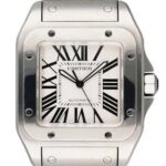 サントス 100 LM W200737G ステンレス シルバー文字盤