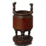 竹根唐物 共蓋香炉