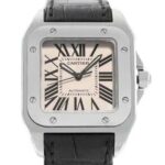 サントス 100 MM W20106X8 ステンレス ホワイト文字盤