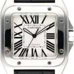 サントス 100 LM W20073X8 ステンレス シルバー文字盤