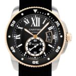 カリブル ドゥ カルティエ ダイバー W7100055 ステンレス×ピンクゴールド ブラック文字盤