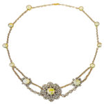 アンティーク オパールダイヤモンド ネックレス：