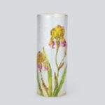 バカラ アイリス文花瓶 エナメル彩