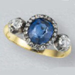 アンティークジュエリーMIKIMOTO サファイアダイアリング