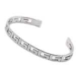 グッチ オープン ホワイトゴールド バングル