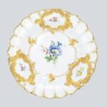 マイセン 金彩花文 レリーフ